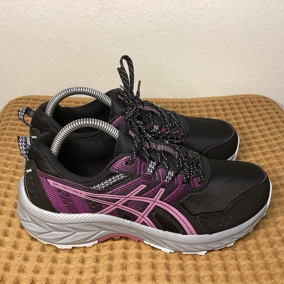 Asics Shoes Womens Sz 8 WIDE Gel-Venture 9 Sneakers Purple Trail Running 1012B31 - Picture 2 of 8